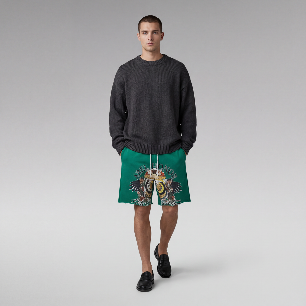 UNISEX RAVEN CREST MESH LINED SHORTS - Borrow