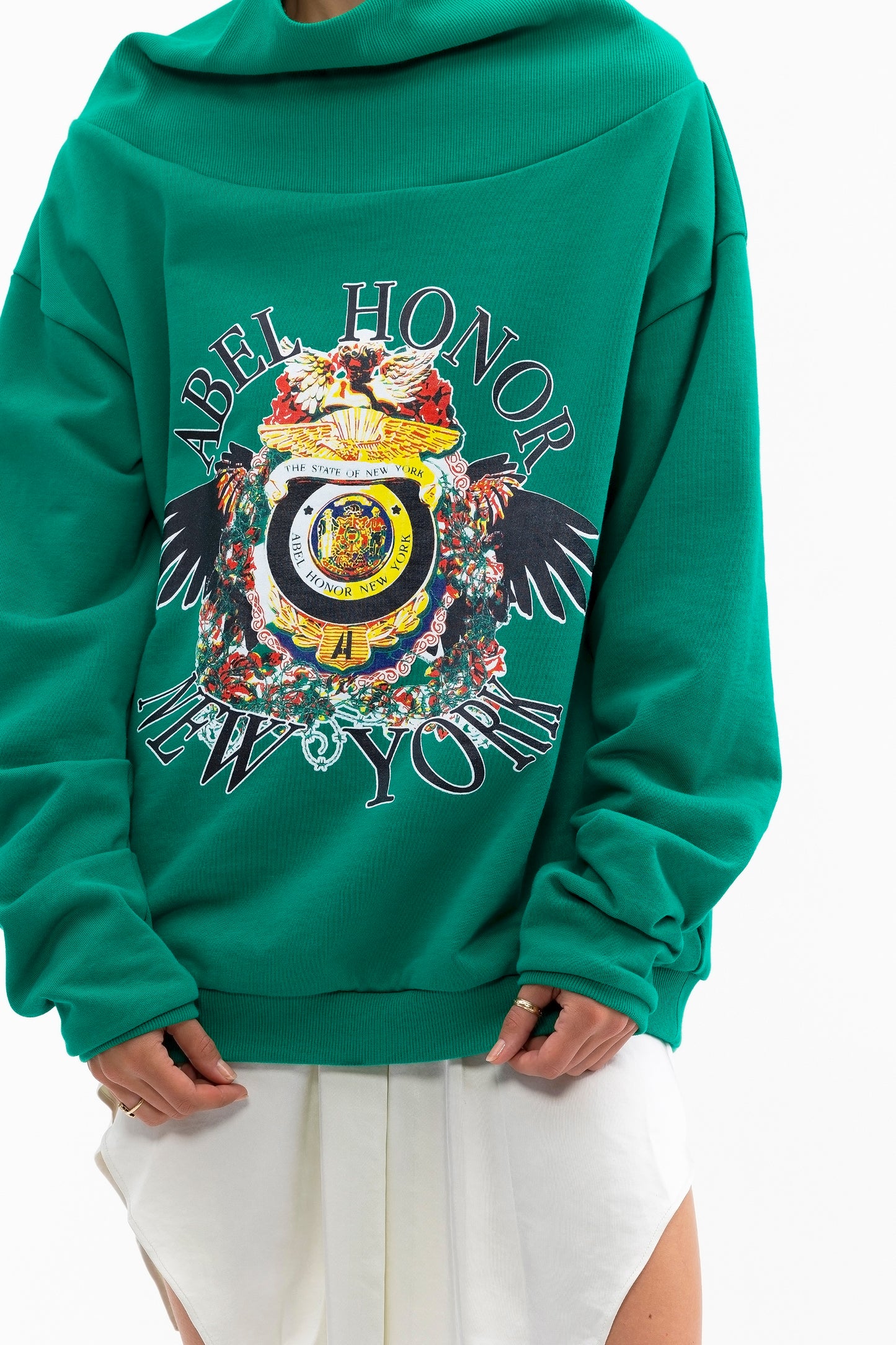 UNISEX RAVEN CREST FUNNEL SWEATSHIRT
