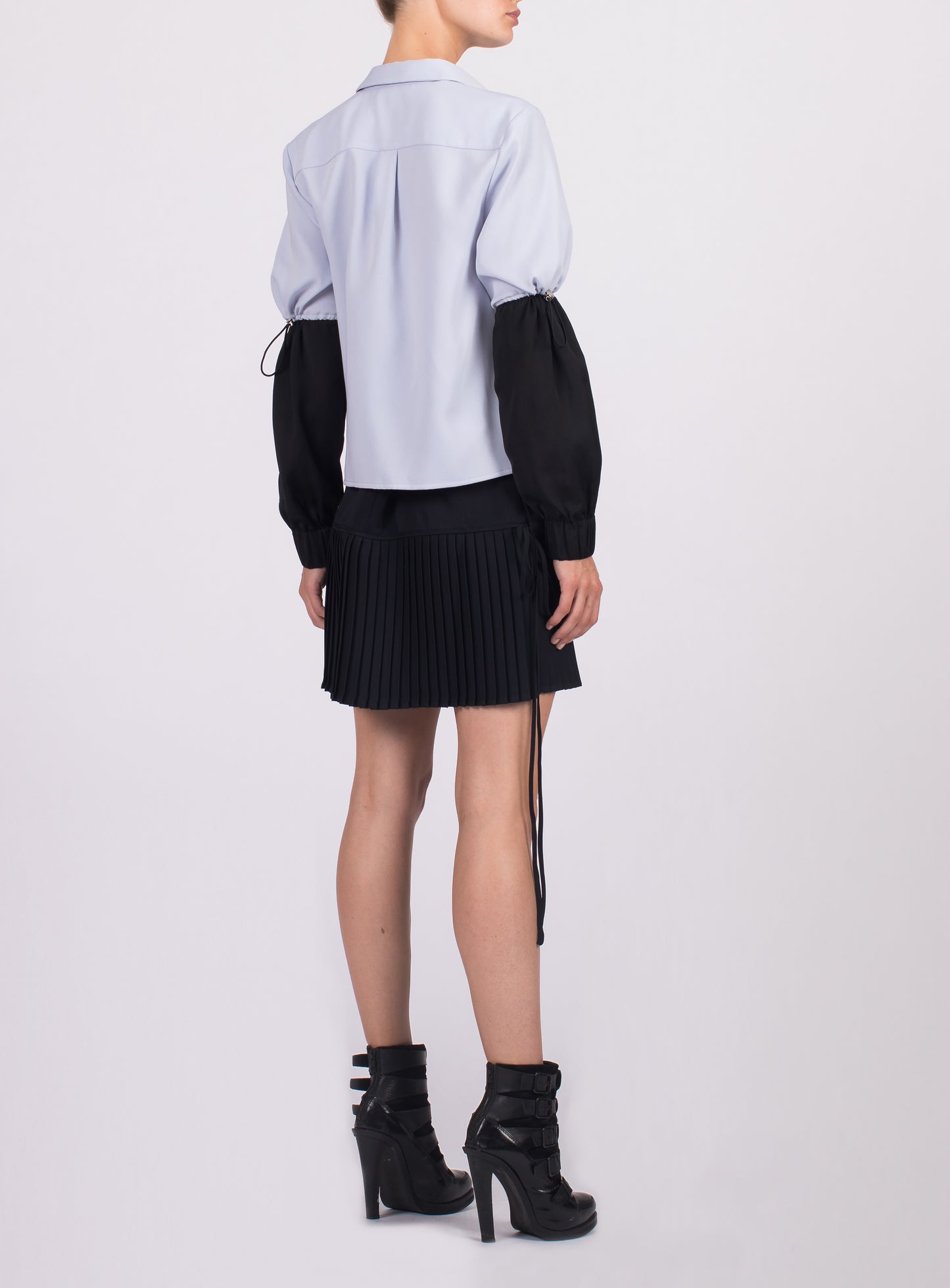 LONG SLEEVE COMBO BUTTON DOWN BLOUSE