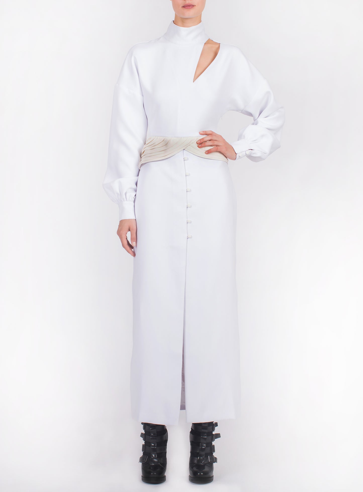 FLOOR LENGTH MOCK DRESS
