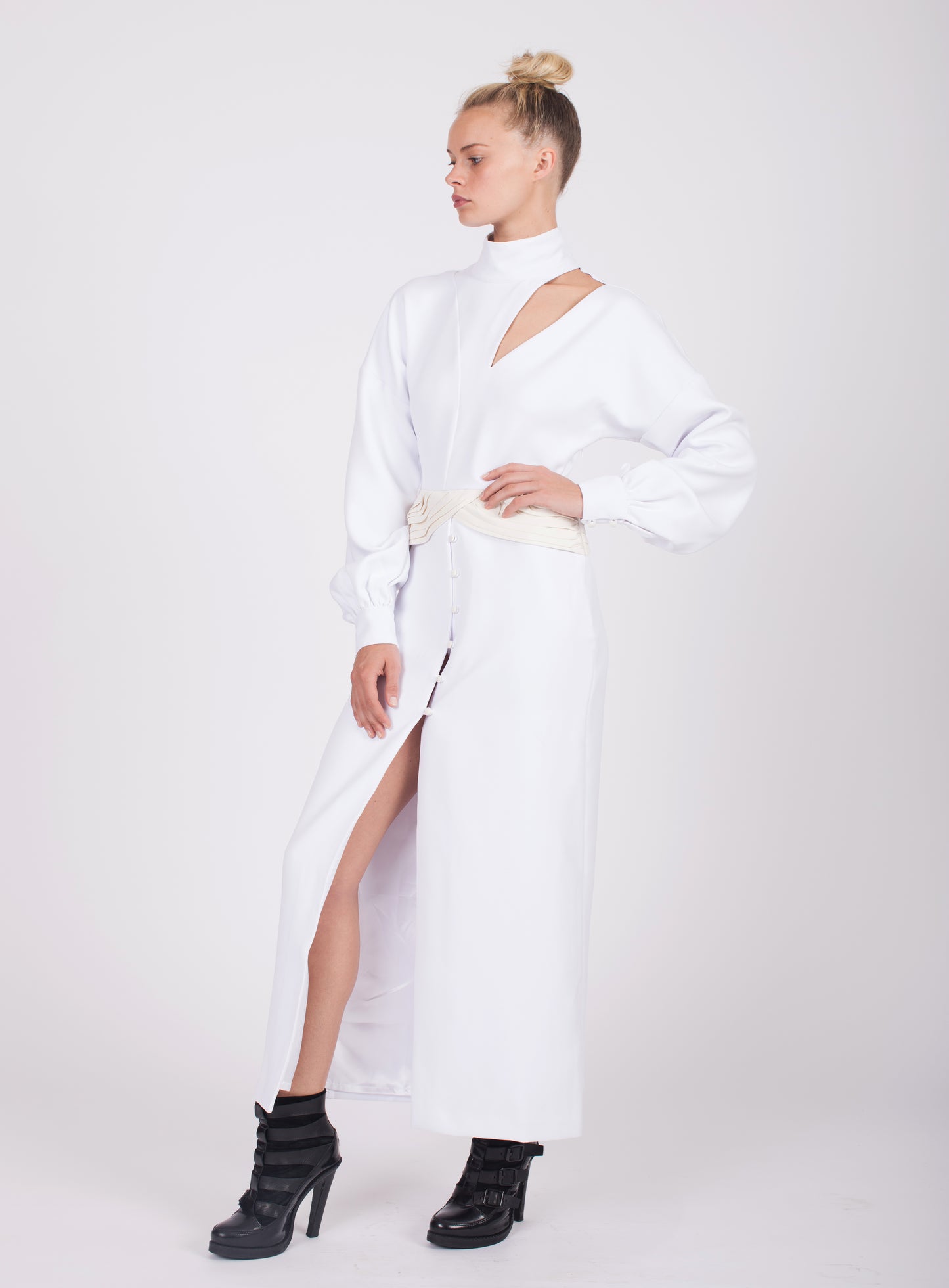 FLOOR LENGTH MOCK DRESS