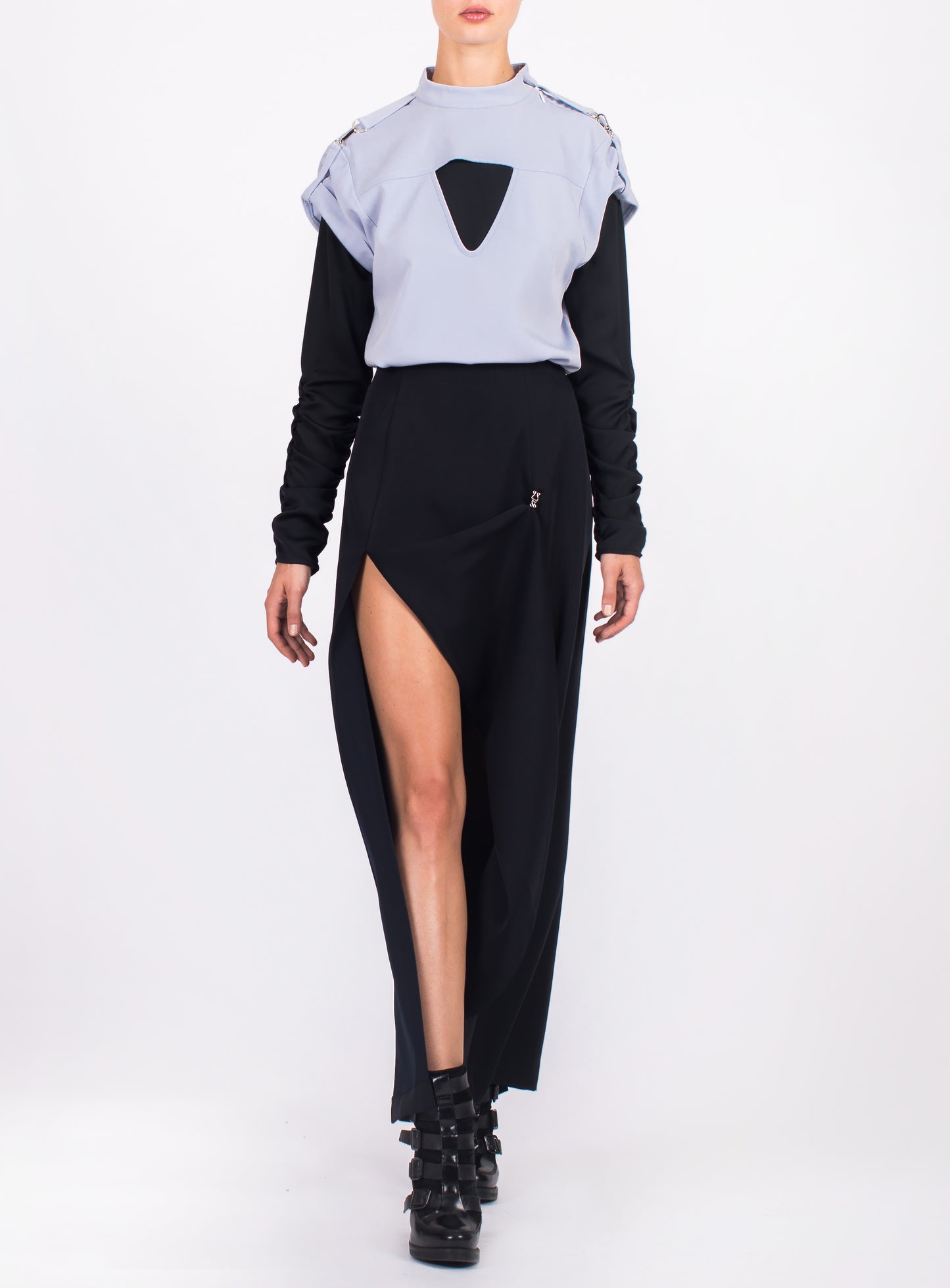 FLOOR LENGTH SLIT SKIRT