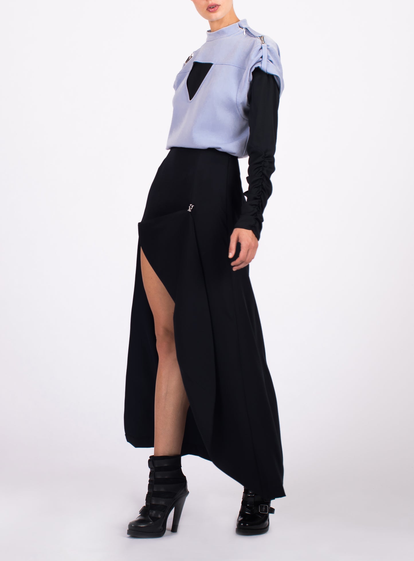 FLOOR LENGTH SLIT SKIRT