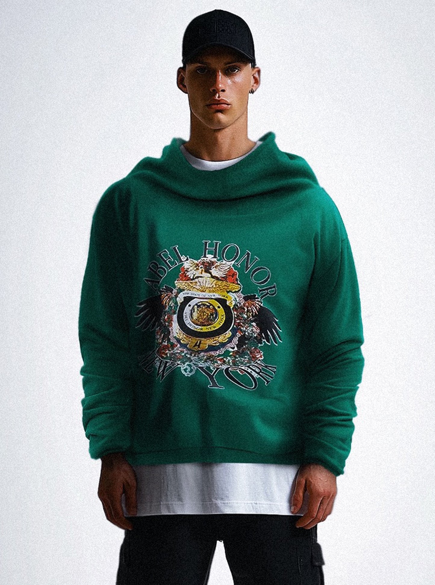 UNISEX RAVEN CREST FUNNEL SWEATSHIRT