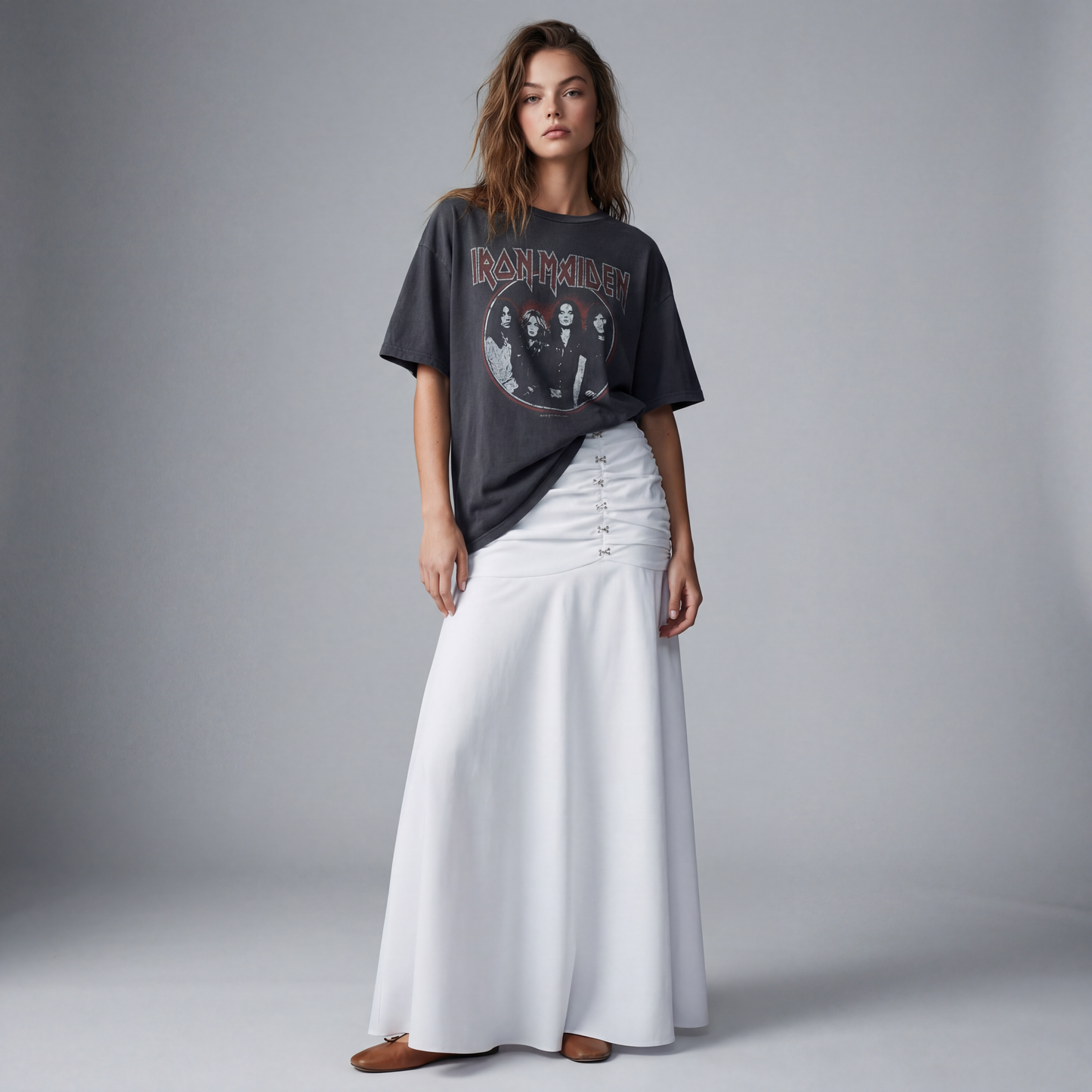 FLOOR LENGTH HOOK AND EYE SKIRT