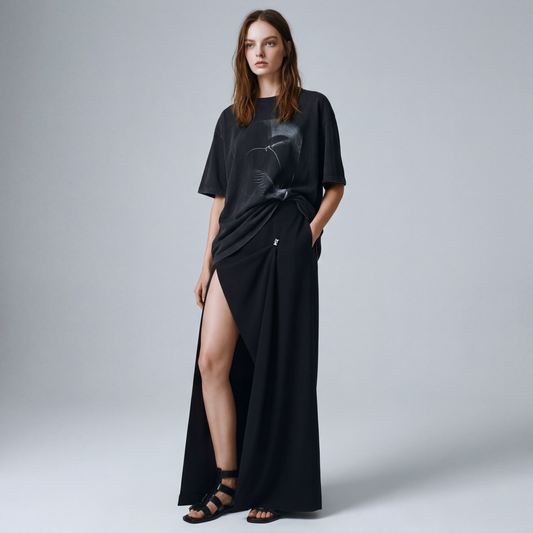FLOOR LENGTH SLIT SKIRT