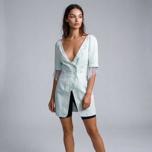 DOUBLE BREASTED BLAZER DRESS - Borrow