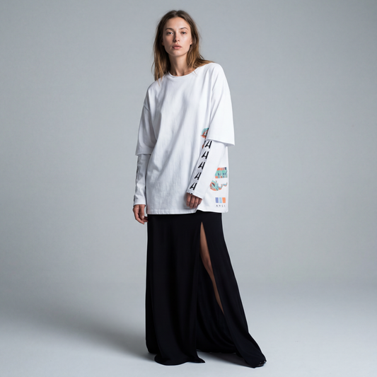 UNISEX LONG SLEEVE RIBBON ANGEL TEE - Borrow