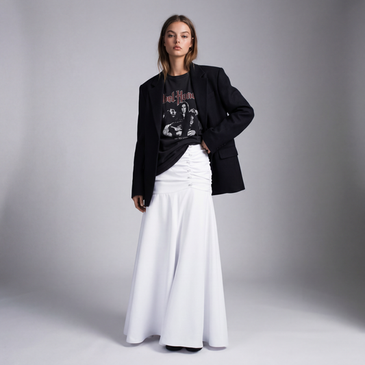 FLOOR LENGTH HOOK AND EYE SKIRT - Borrow