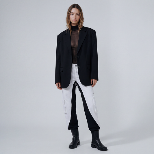 COMBO CARGO PANT WITH ELASTIC CUFF - Borrow