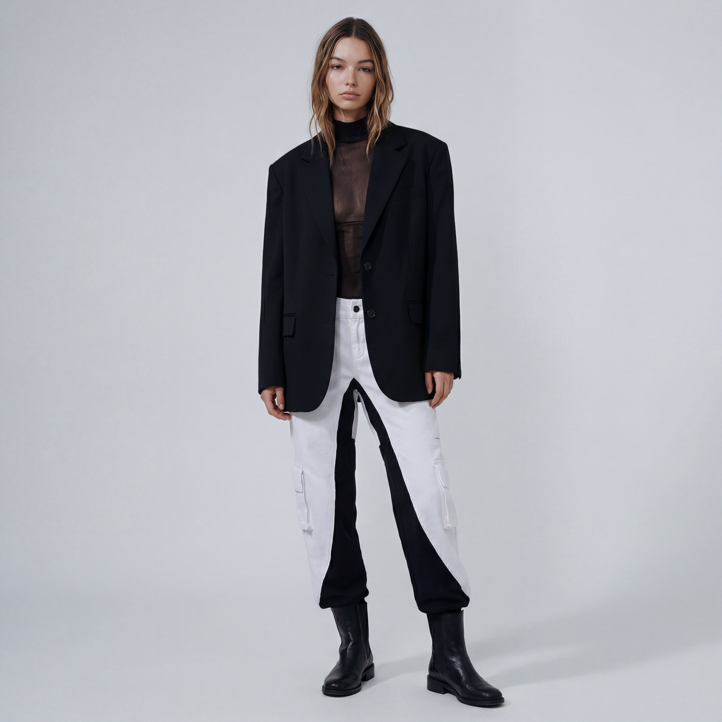 COMBO CARGO PANT WITH ELASTIC CUFF