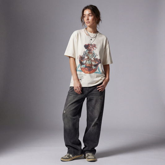 UNISEX CARNATION DISTRESSED TEE - Borrow