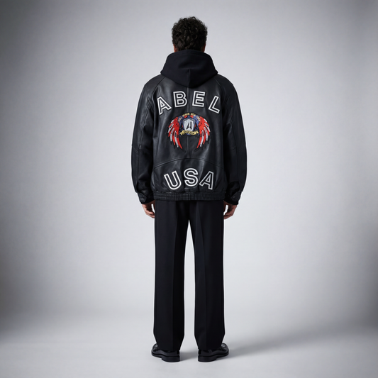 EXCELSIOR LEATHER LETTERMAN JACKET