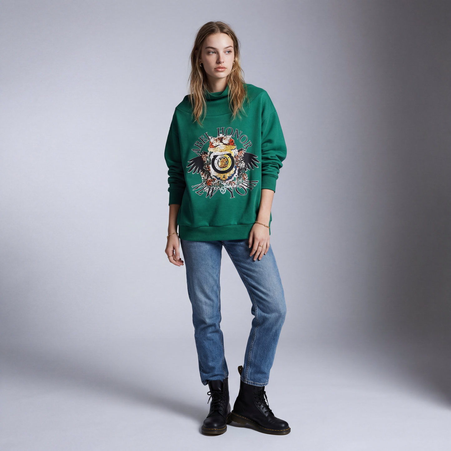 UNISEX RAVEN CREST FUNNEL SWEATSHIRT