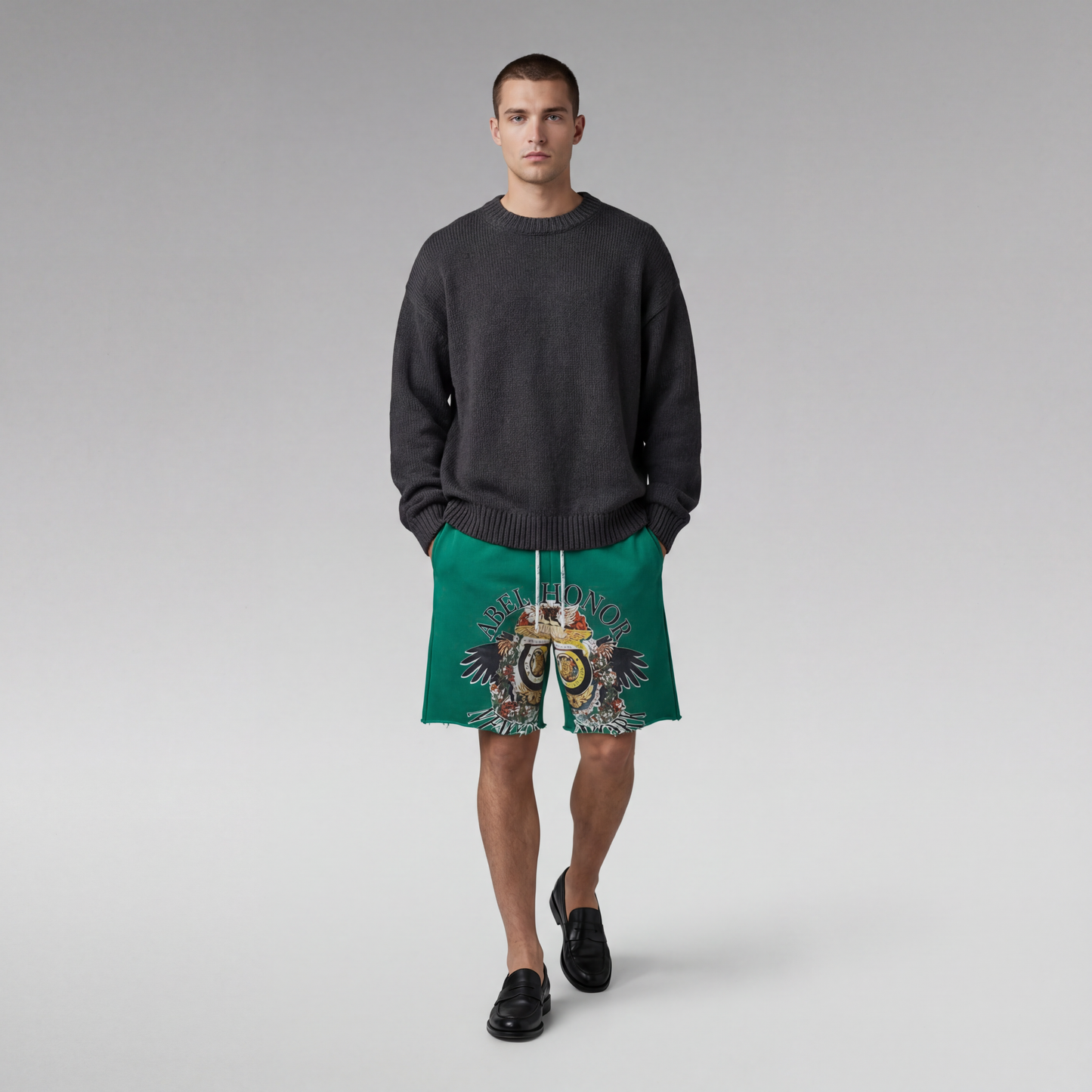 UNISEX RAVEN CREST MESH LINED SHORTS