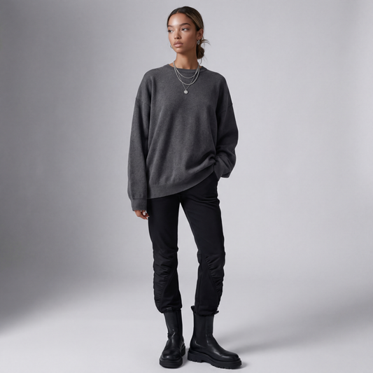 ROUCHED COMBO TROUSER - Borrow