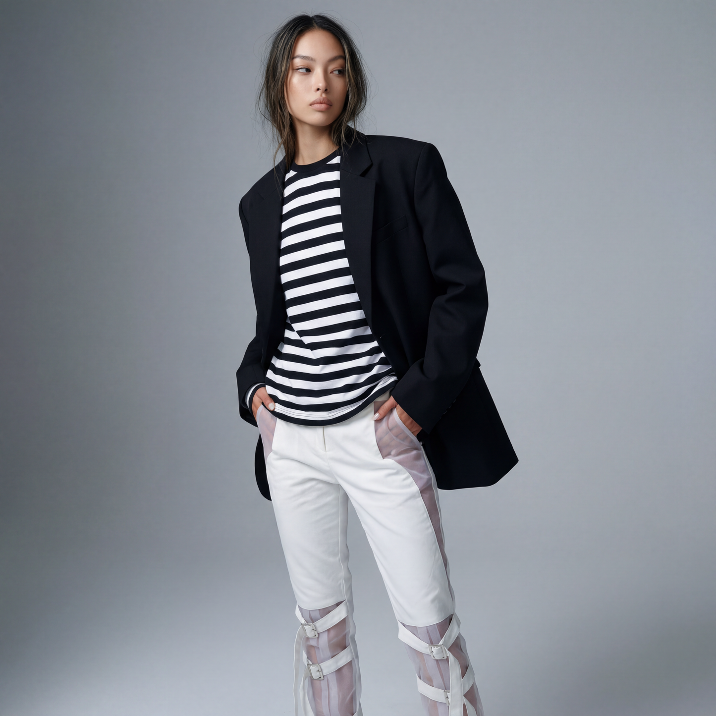 COMBO LEG STRAP PANT - Borrow