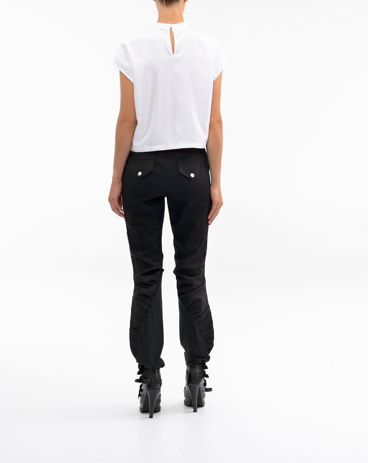 ROUCHED COMBO TROUSER
