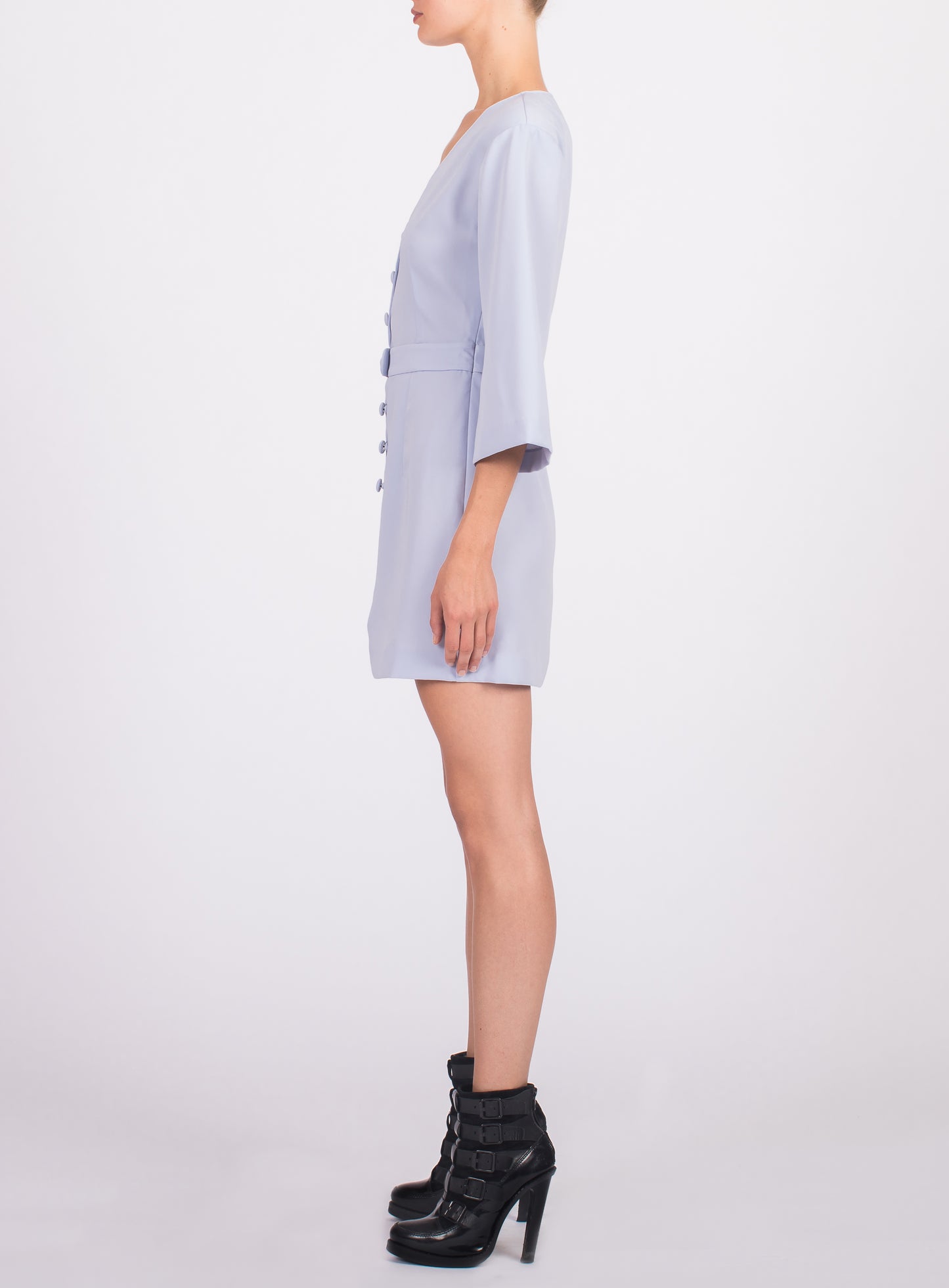 BUTTON FRONT SHORT DRESS