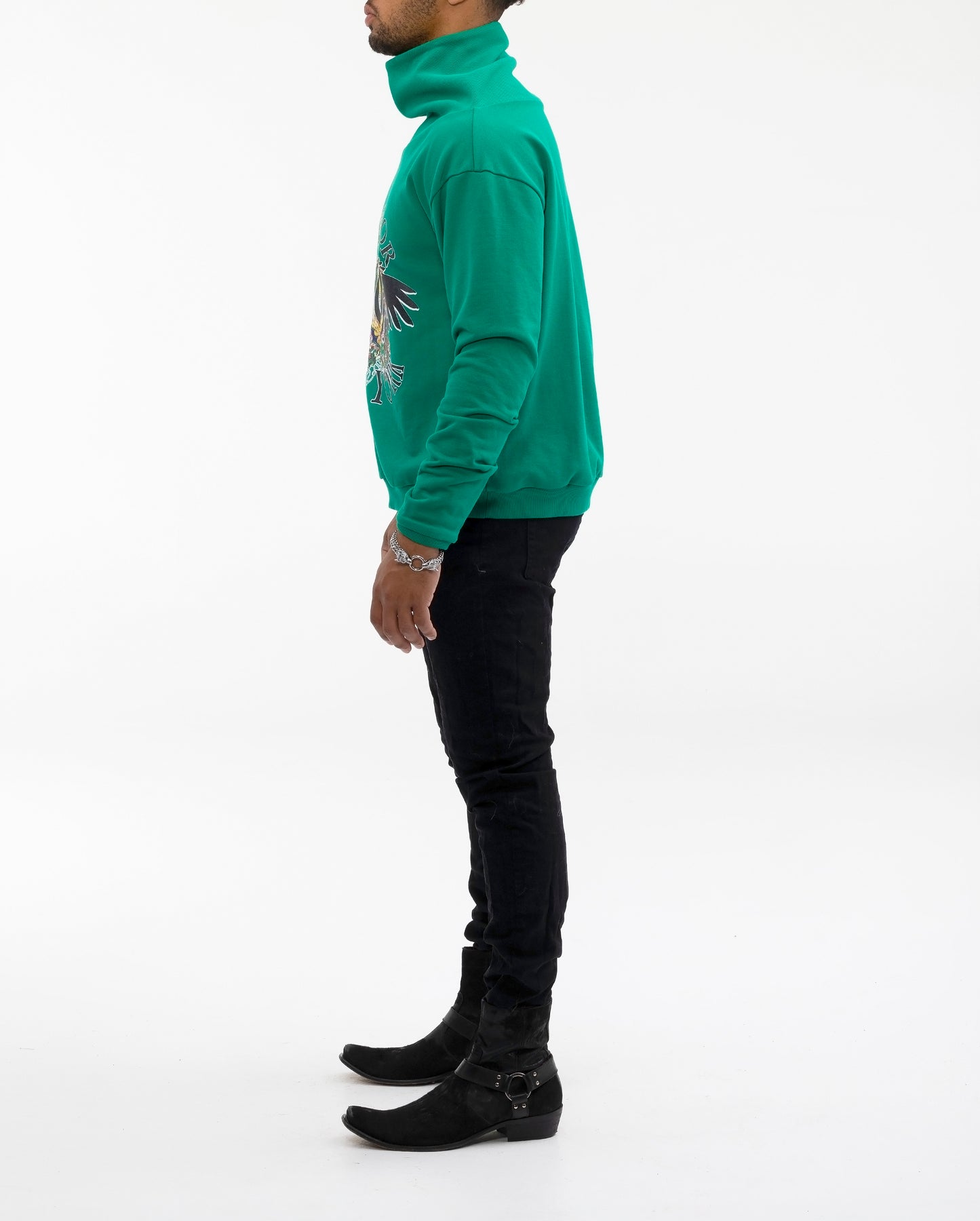 UNISEX RAVEN CREST FUNNEL SWEATSHIRT