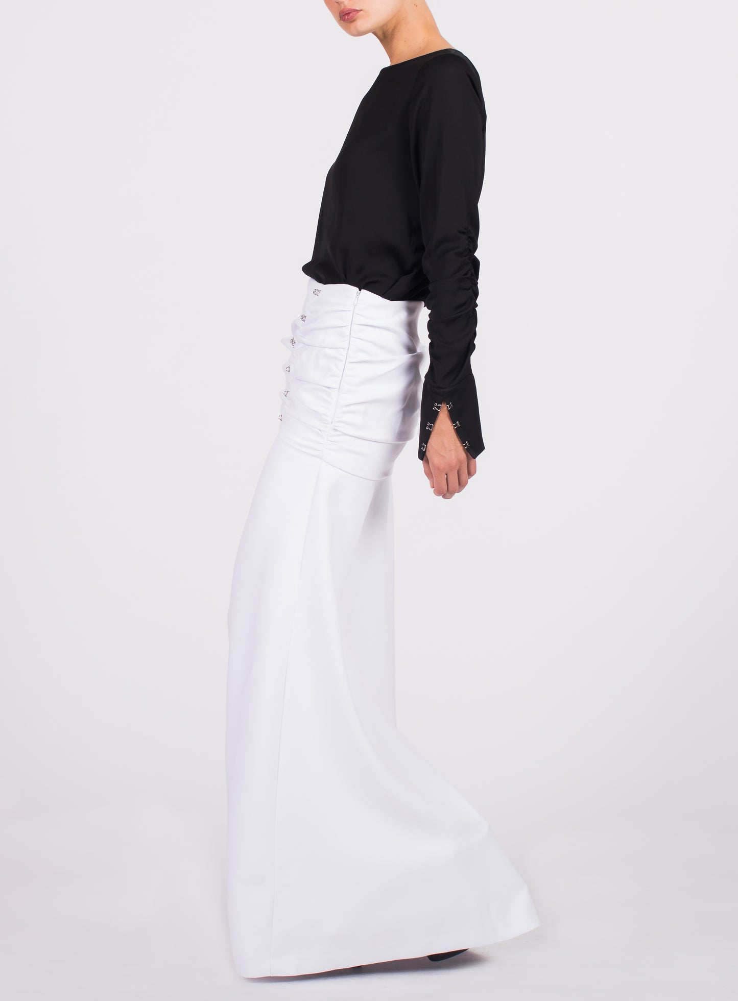 FLOOR LENGTH HOOK AND EYE SKIRT