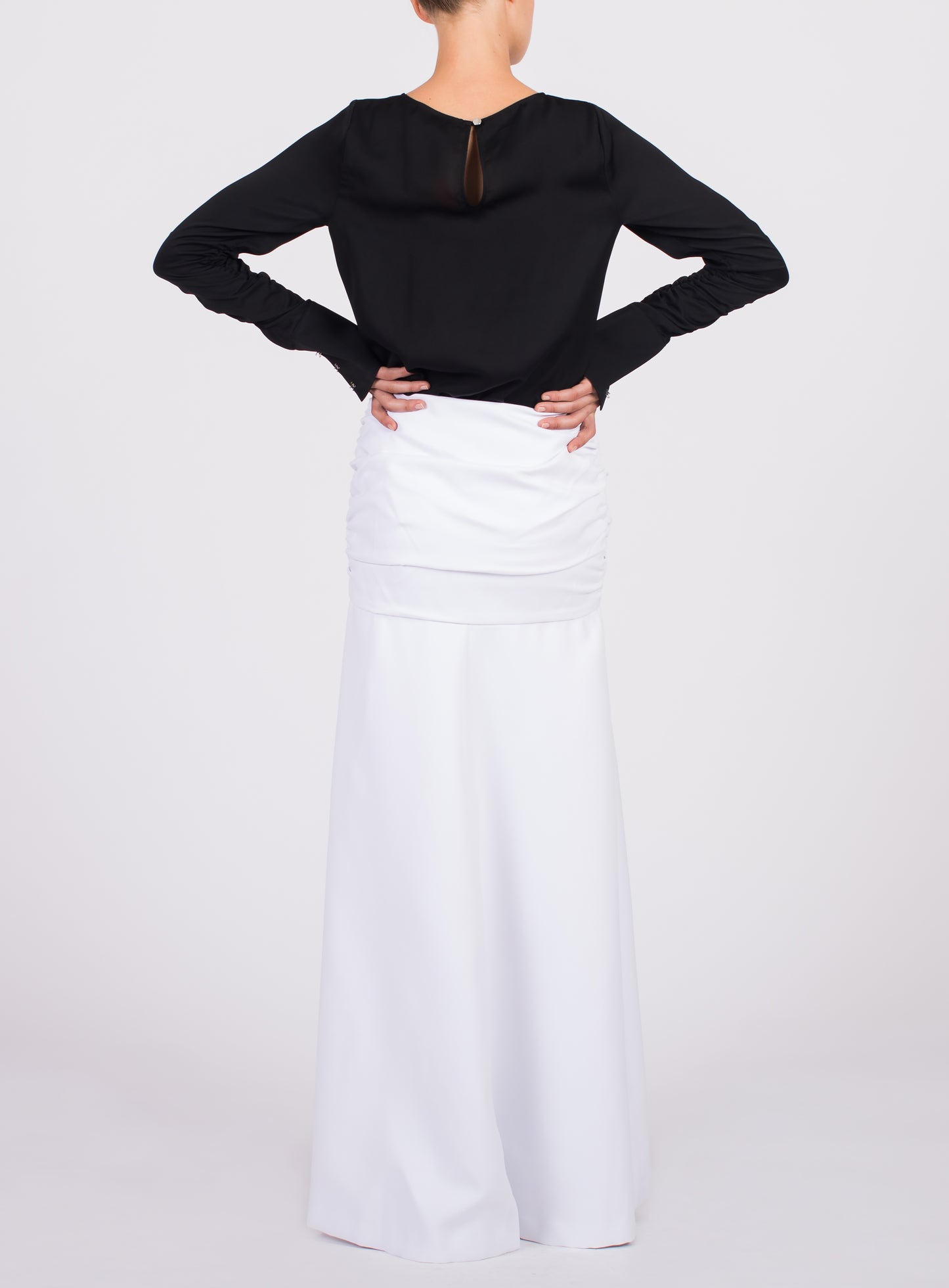 FLOOR LENGTH HOOK AND EYE SKIRT
