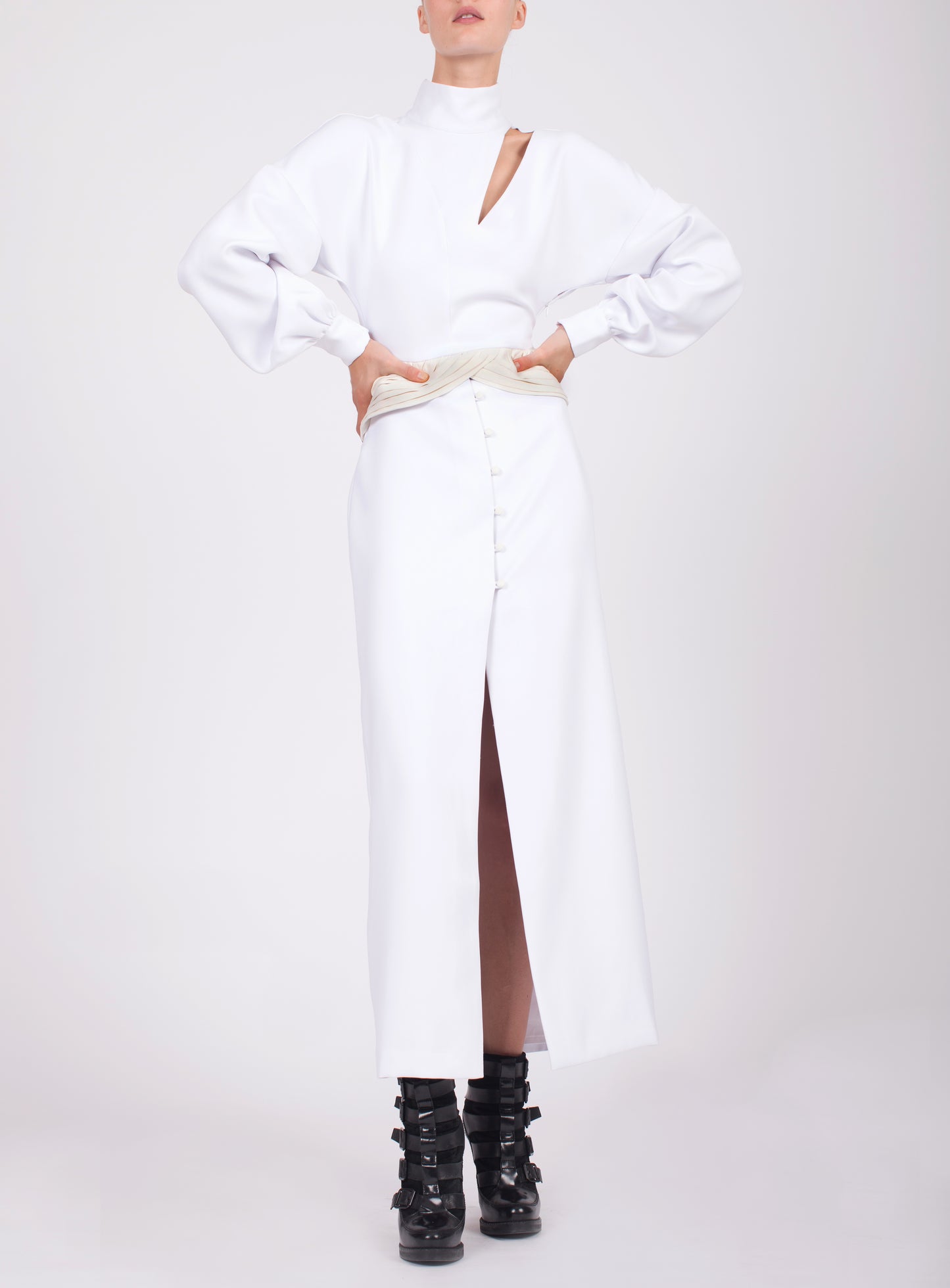 FLOOR LENGTH MOCK DRESS